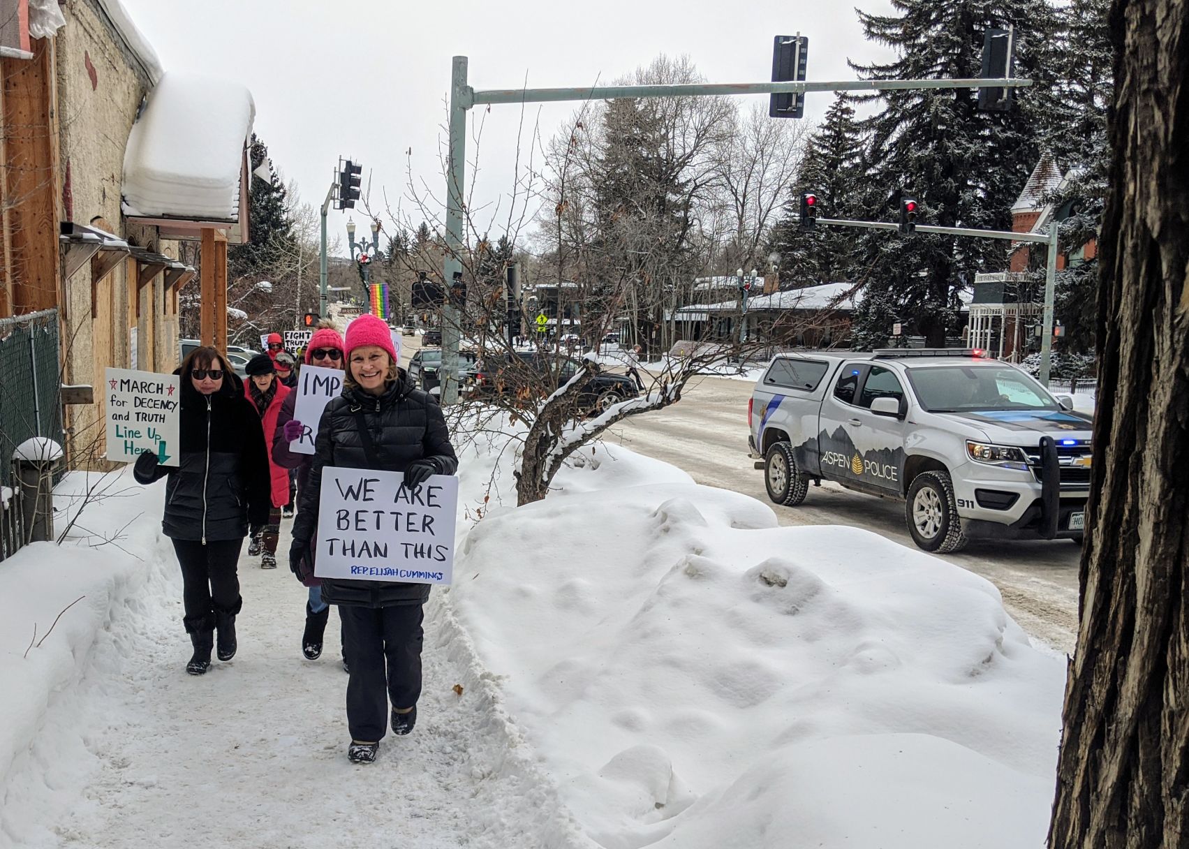 Women's March police escourt